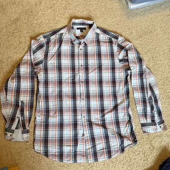 Banana Republic Madras Plaid Button Down