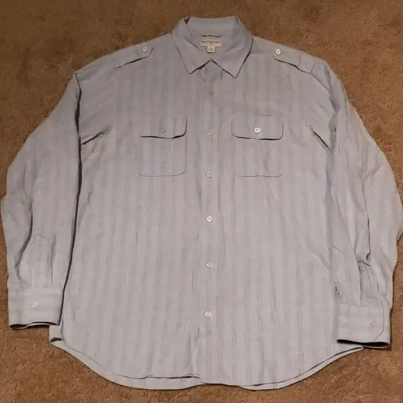 Banana Republic Mens Epaulet Dress Shirt L