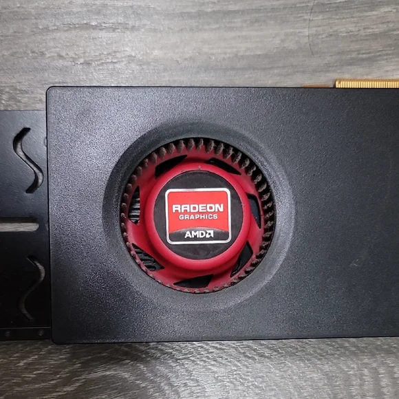 AMD Radeon High-Performance Graphics Card Black and Red