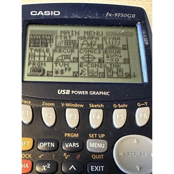 Graphing CASIO CALCULATOR FX-9750GII with cover Tested and working perfectly