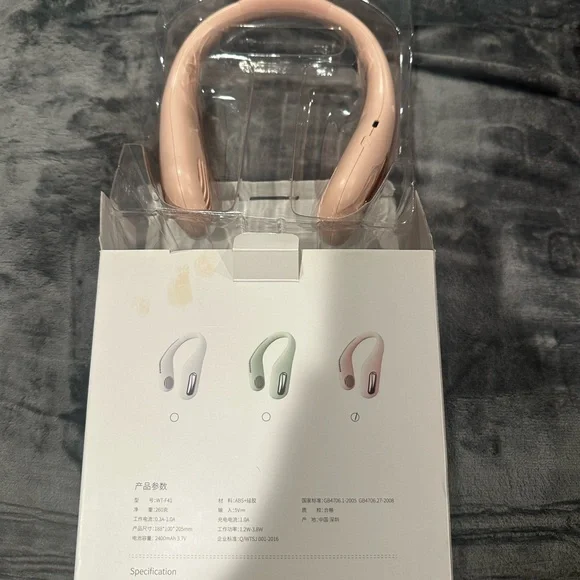 Pink Portable Neck Fan