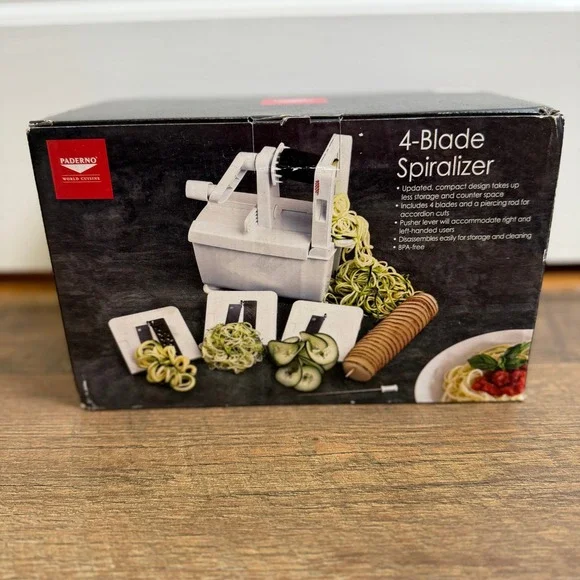 Paderno 4-Blade Spiralizer Kitchen Tool Williams-Sonoma BPA-Free