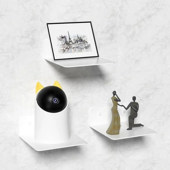 Set of 9 Floating Wall‎ Shelf Small Storage Rack Acrylic New Hardware Included