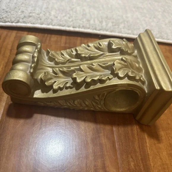 Gold Wall Shelf Sconce Acanthus‎ Leaf Scroll French Baroque 6