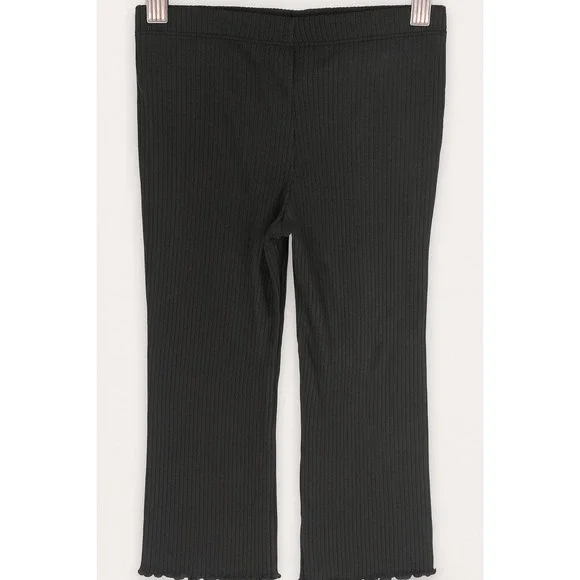 Calvin Klein Jeans Girls Pants 6X Black Ribbed Knit Pull-On Lounge NWOT