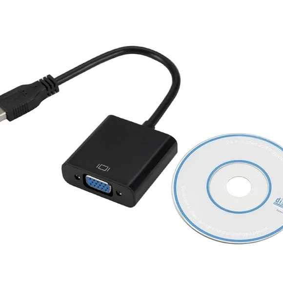 Portable USB 3.0 to 1080P VGA External Graphic Card Video Cable Converter Adapte