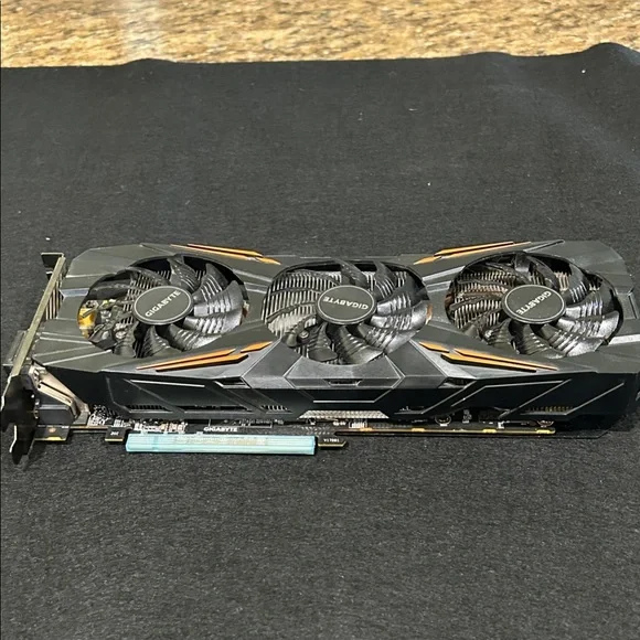 GIGABYTE Triple Fan Black and Orange Graphics Card
