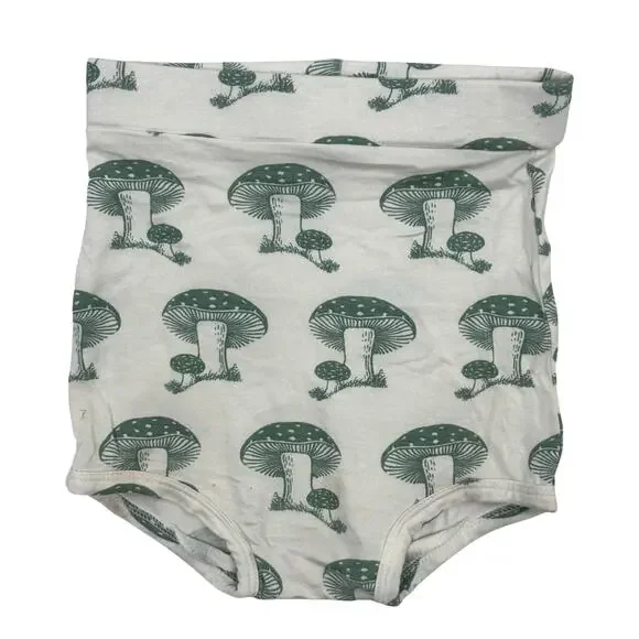 Kate Quinn Teal Blue Mushroom Toadstool Retro Bloomers Size 18-24 Months Bamboo