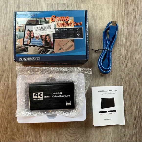 4K Capture Card - HDMI to USB 3.0 Audio Video Grabber HD - BRAND NEW