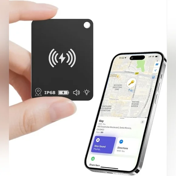 Wireless Charging Tracker - Black