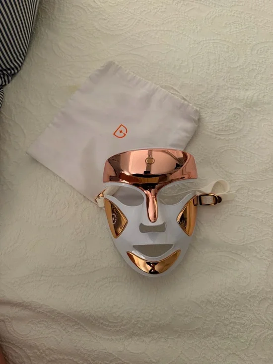 LED Light Therapy Face Mask in White and Rose Gold - Luxury Skin Rejuvenation