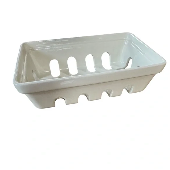 NIB Beedman 1802 Ceramic Soap Dish Farmhouse Caddy Ivory.