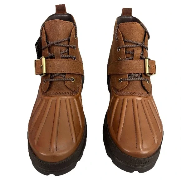 Polo Ralph Lauren Men's Oslo Low Suede Waterproof Leather Boots Size 9 D New