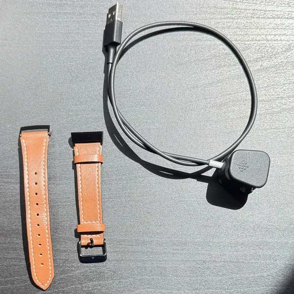 Brown Leather Charge 3/ Fitbit Charge 4/ Charge3 SE Fitbit Band with Charger