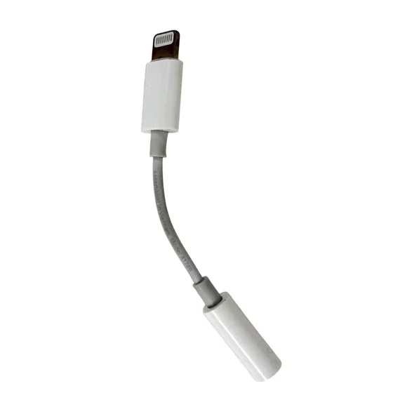 Apple Lightning to 3.5mm Headphone Jack Adapter OEM Genuine‎ White