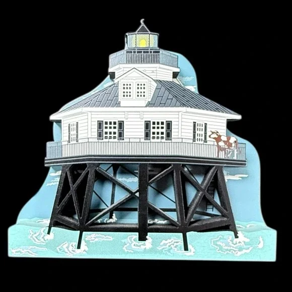 Middle Bay Lighthouse Mobile, Alabama‎ Shelia Wooden Shelf Sitter Vintage 1998