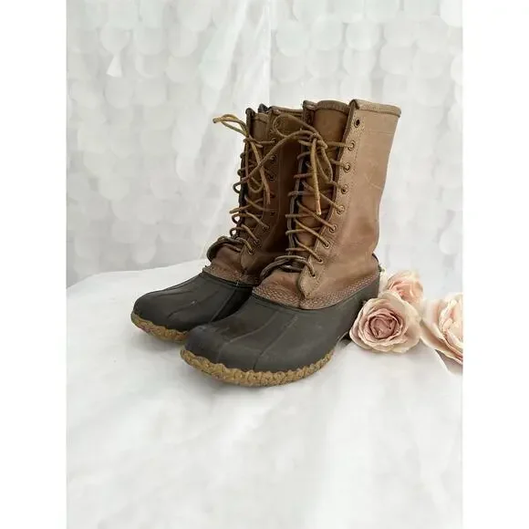 LL Bean Gore Tex Thinsulate Duck Boots Men 10 M Brown Hunting