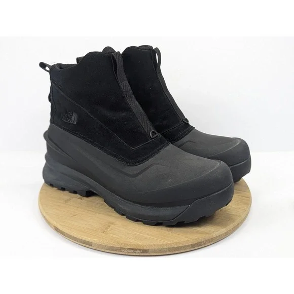 The North Face Snow Boots Mens 11.5 Black Chilkat v Zip Waterproof Hiking Trail