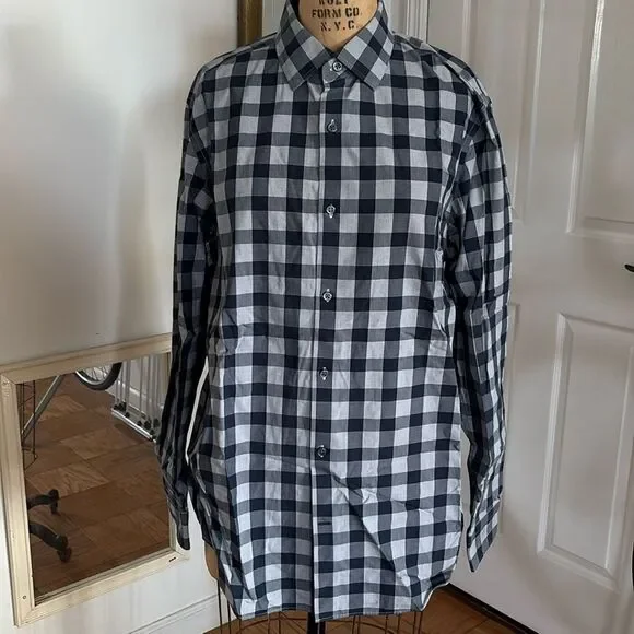 Never Worn! Banana Republic Dress Shirt Button Down Plaid Size Large