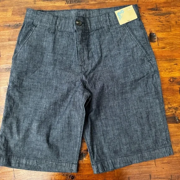 There A Bouts Chino Shorts Boys Size 18 Button‎ Indigo Blue 10