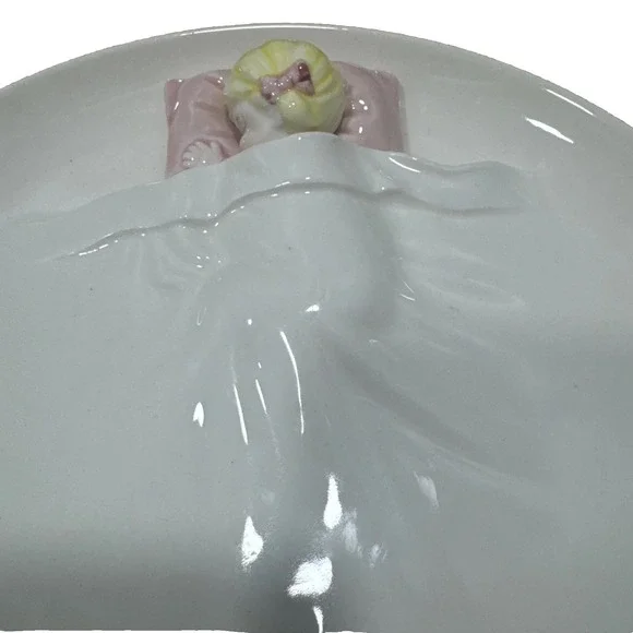 Decorative Plate Sleeping Baby Girl Nursery Room Shabby‎ Wall Shelf Japan Shower