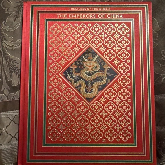 The Emperors of China Treasures of the World Stonehenge Silk Hard Cover book vtg