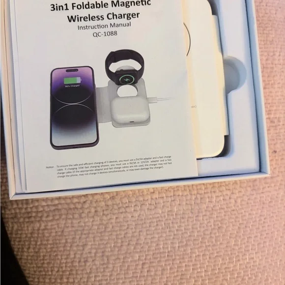 Foldable Magnetic Wireless Charger - Black