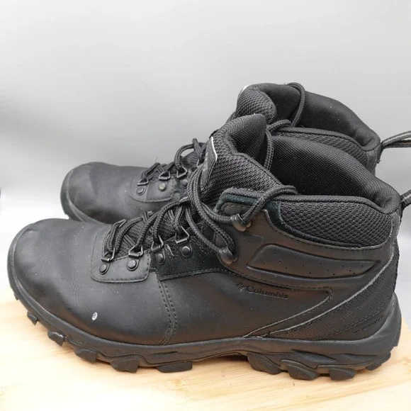 Columbia Boots Mens 10.5 Black Leather Hiking Boots Waterproof BM3970-011