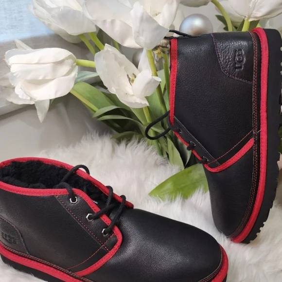 UGG Neumel Leather black/Red Mens shoes