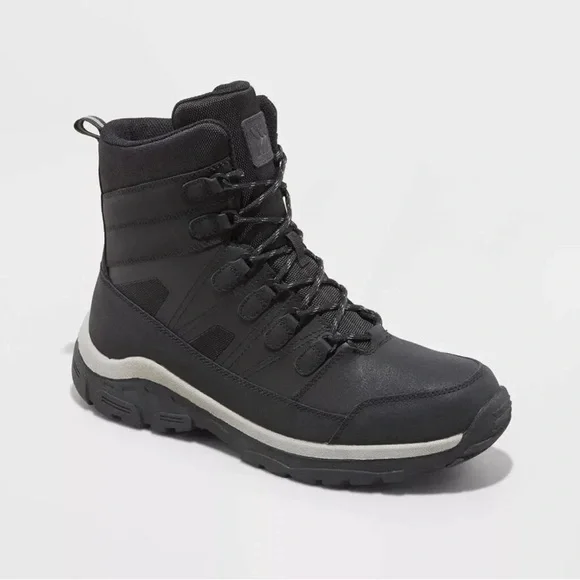 All in Motion Men's Black Snow Boots