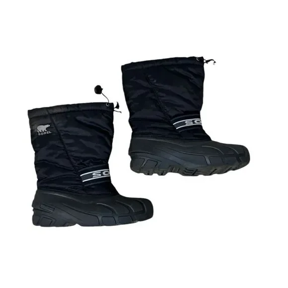 Sorel Flurry Waterproof Insulated Winter Boots Black Size 6