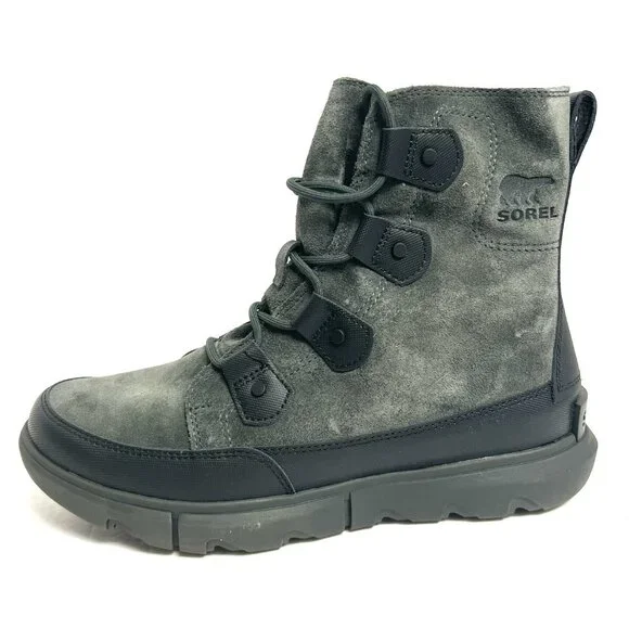 Sorel Men's Explorer Waterproof Winter Boots Black/Gray, Size 8.5 M