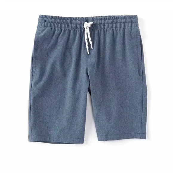 First Wave Pull-On Crosshatch Synthetic Shorts Dark Gray 8 Big Boys