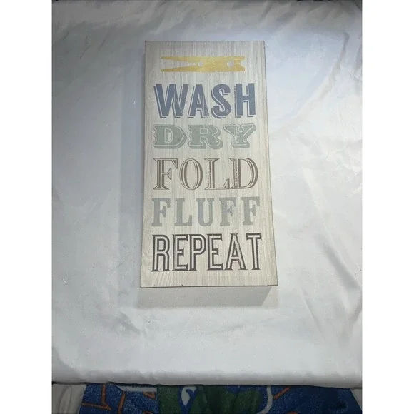 Home Decor‎ Wash Dry And Fold wall sign gift laundry