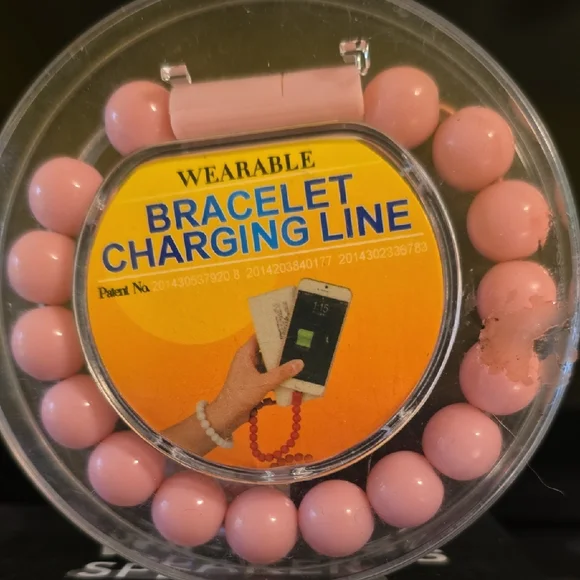 Pink Wearable Bracelet Charging Line