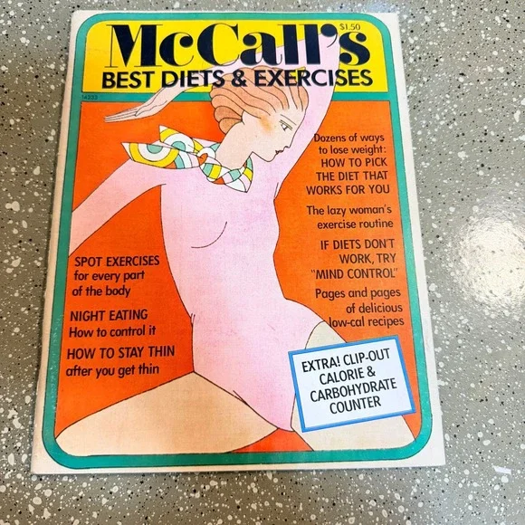Vintage McCalls Best Diets & Exercises Magazine 1970s Retro Fitness Health Ads
