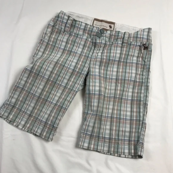 Abercrombie Bermuda plaid‎ girls shorts size 14