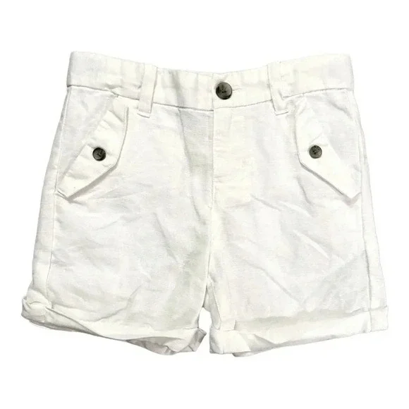 Janie & Jack | White Linen Cotton Shorts (3)