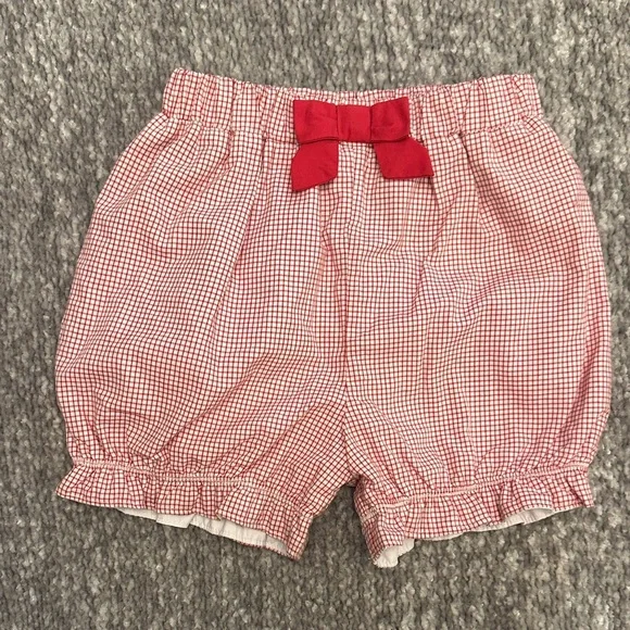 NWOT The Beaufort Bonnet Co. Red Gingham Bloomer Shorts size 6/7