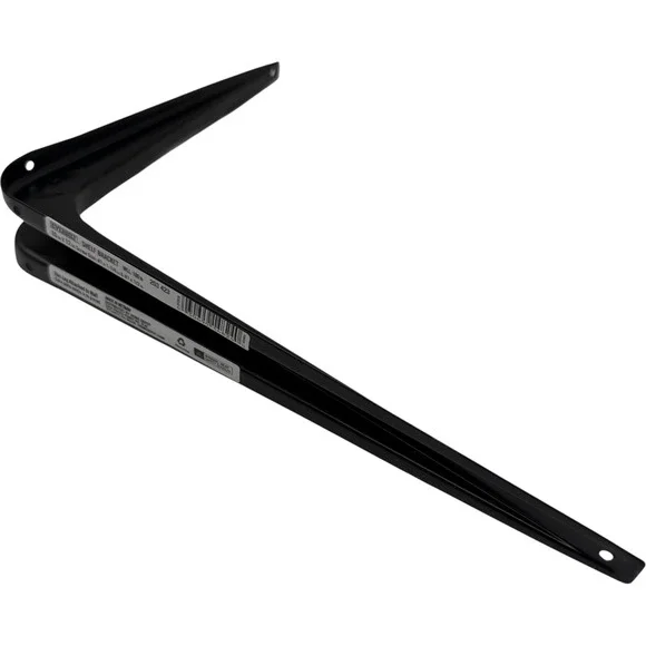 Everbilt 203 423 Shelf Bracket 10 in x 12 in Black Metal 100lb Capacity New