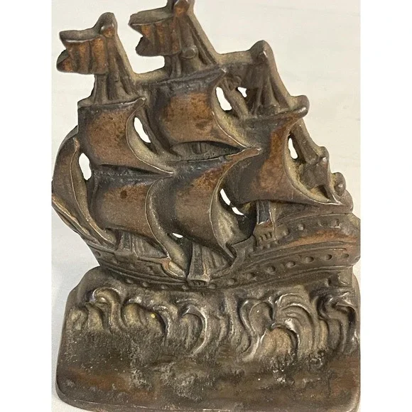 Bookend Maritime Cast Iron Ornate Nautical Ship Boat‎ Deco 1 Replacement