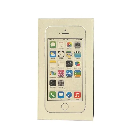 iPhone 5s EMPTY Box Original Apple Packaging‎ Inserts Manuals White 4 Stickers