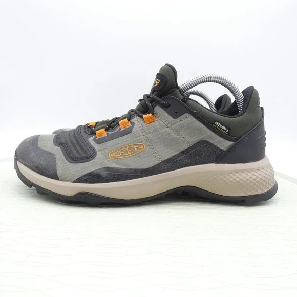 Keen Tempo Flex Mens US 9 Hiking Shoes Gray Green Waterproof Lace Up Sneakers