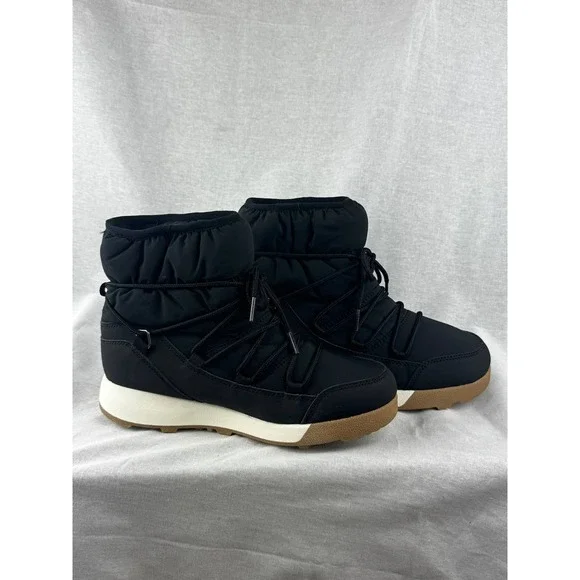 All‎ in Motion Mens Black Puffer Snow Boots Water Repellent Winter Shoes Size 8