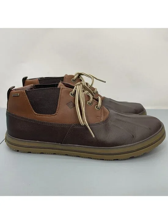 Sperry Fowl Weather Chukka Duck Rain Boots Waterproof Brown Mens 10