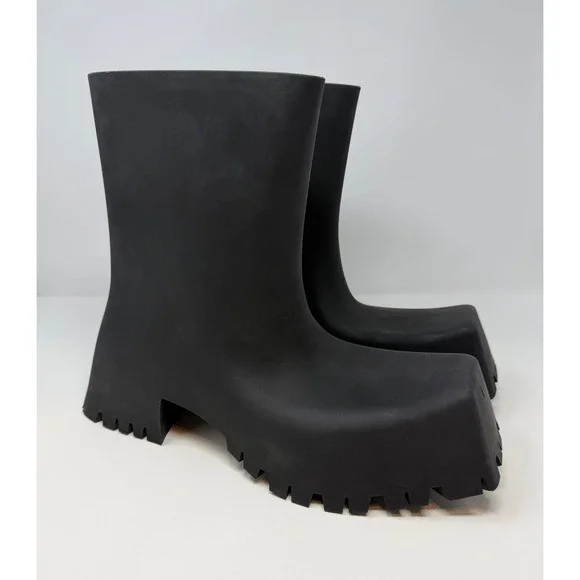 Balenciaga Trooper Rubber Boots Black Size 13 US 46 EU