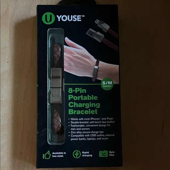 Brown Portable Charging Bracelet