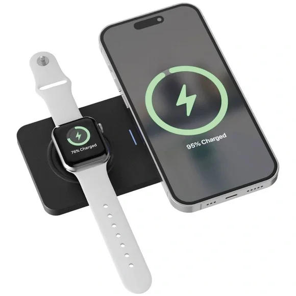 Just Wireless 2-in-1 Desktop Wireless Charger for Apple & Android devices New