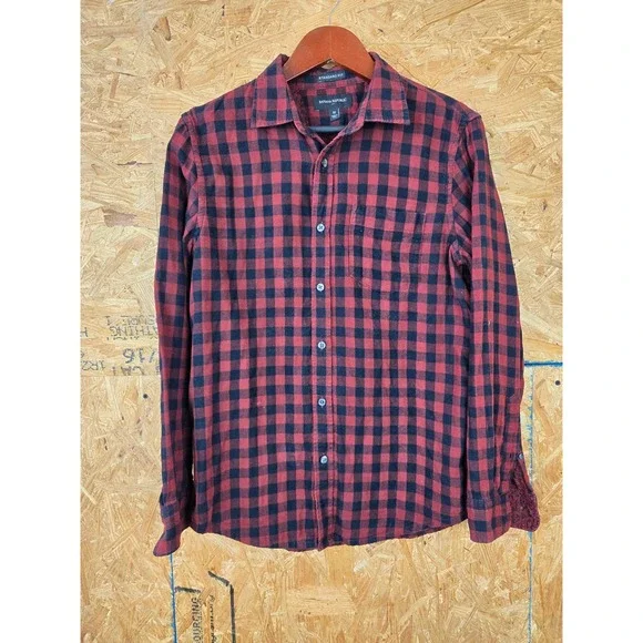 Banana Republic Mens Standard Fit Buffalo Plaid Flannel‎ Shirt Medium