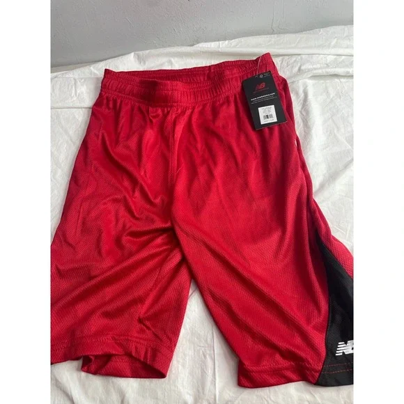 New Balance Kids Red Athletic Shorts Size L 14 16 Basketball Gym Mesh NB